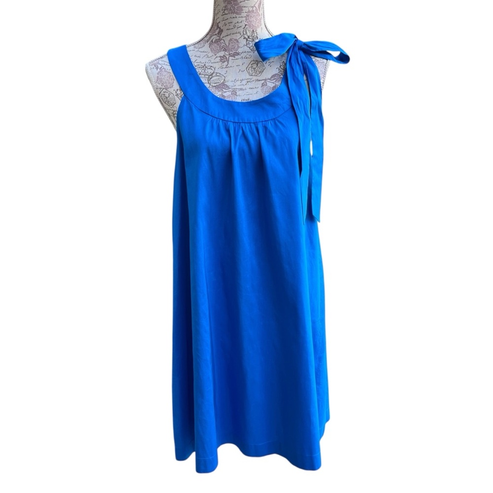 Theory Vibrant Blue Ruffled Dress
